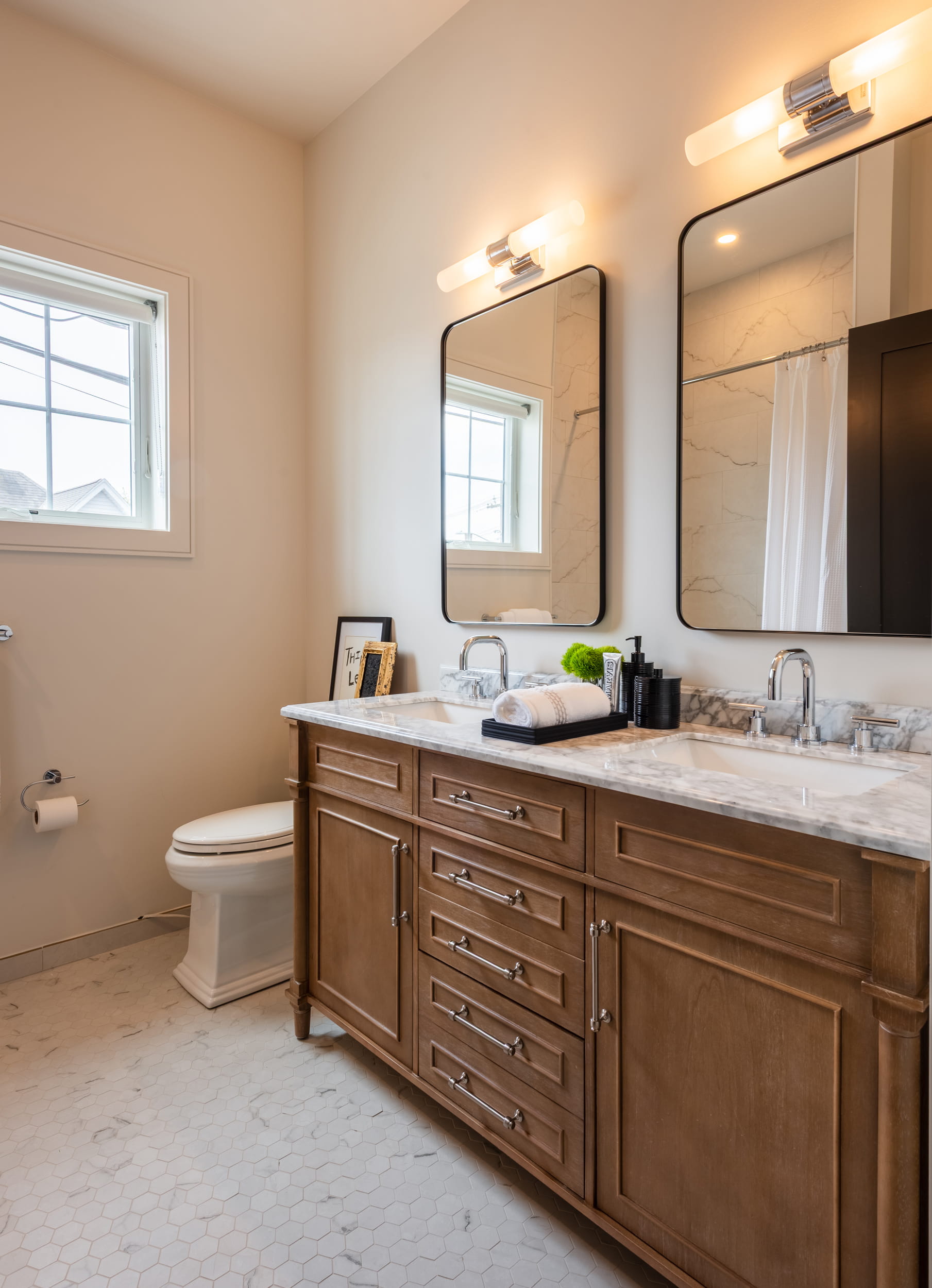 Marble vanity bathroom